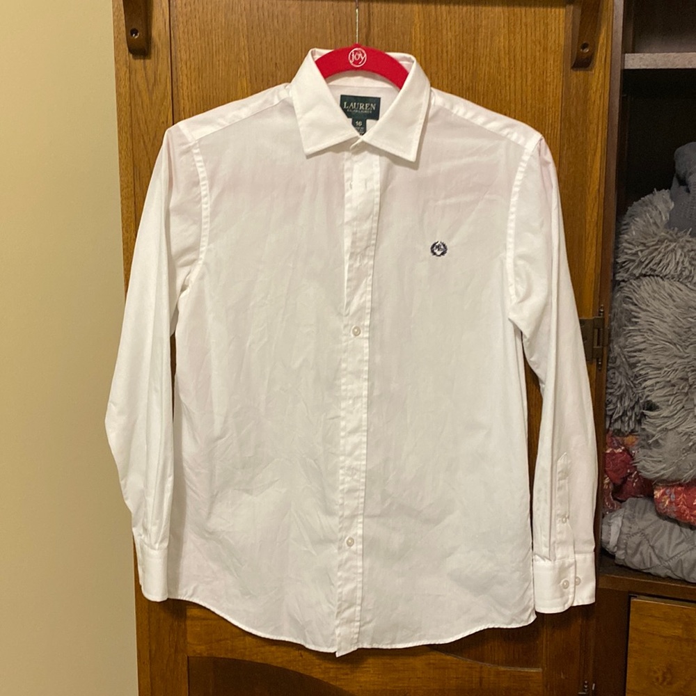 Ralph Lauren boys white dress shirt